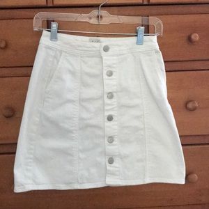 A New Day - White Denim Skirt